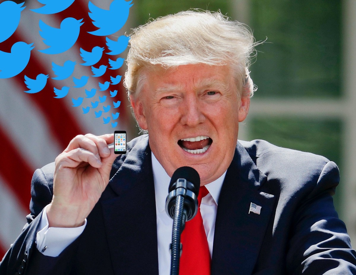 Donald Trump uses Twitter as his preferred method of communicating to the public (AP/Rantt Media)